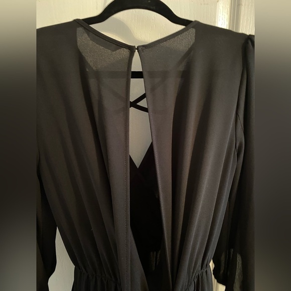 BCBG Wide Leg Black Jumpsuit - Picture 6 of 7